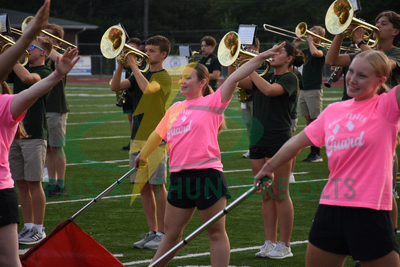 pius x marching band at fall kickoff (7)