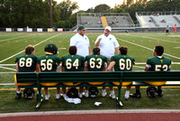 football coach hansen with linemen