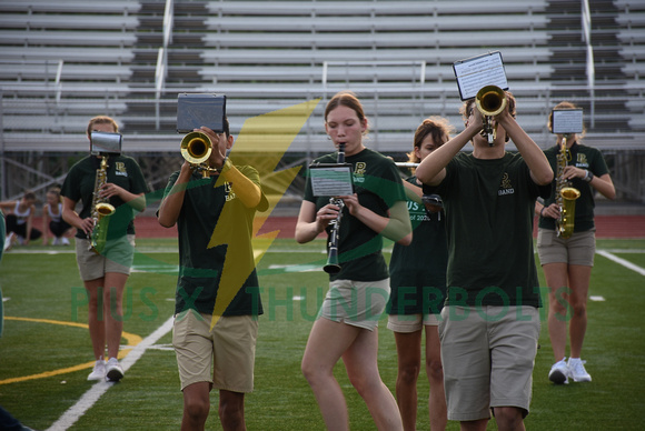 pius x marching band at fall kickoff (6)