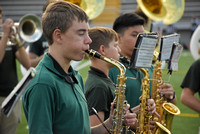 pius x marching band at fall kickoff (2)